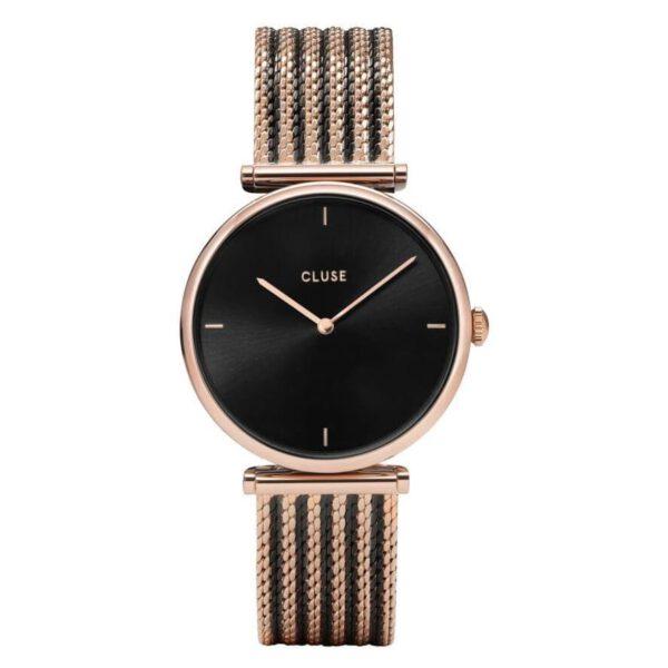 Cluse Triomphe Mesh Bicolour Rose Gold Black CW0101208005 (CL61005)
