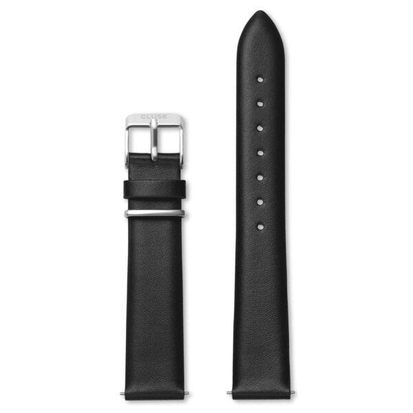 Pasek Cluse- Leather Metal Loop Black/silver 16MM