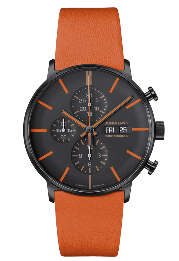 Junghans FORM A Chronoscope engl. Day Orange 27/4370.01