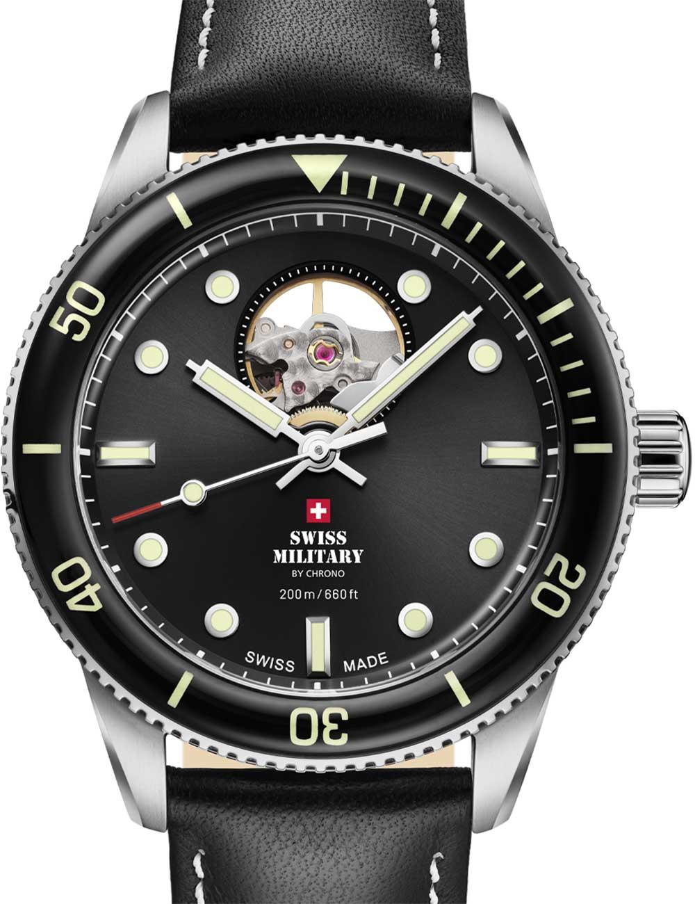 Swiss Military by Chrono Automatic Open-Heart Diver SMA34106.15