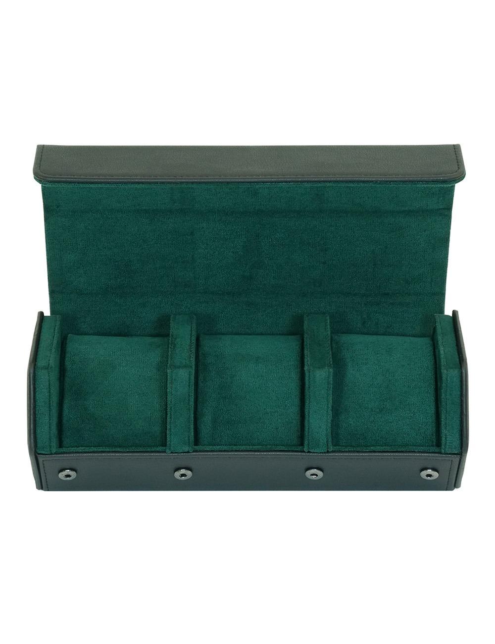 Rothenschild Watch Roll Black-Green RS-3176-3-BL-GN