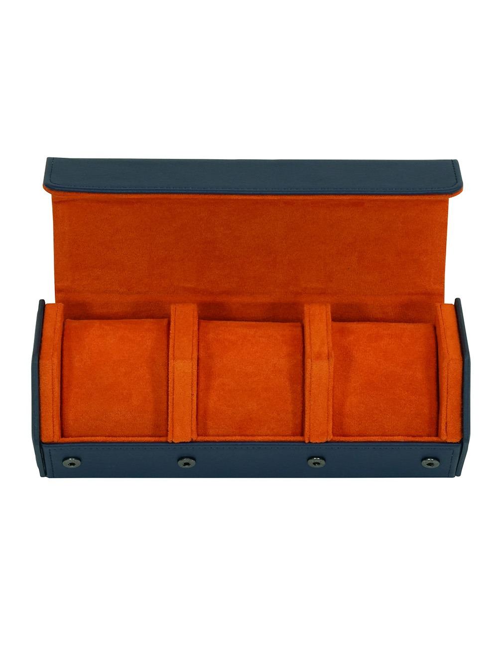 Rothenschild Watch Roll Blue-Orange RS-3176-3-BLU-ORG