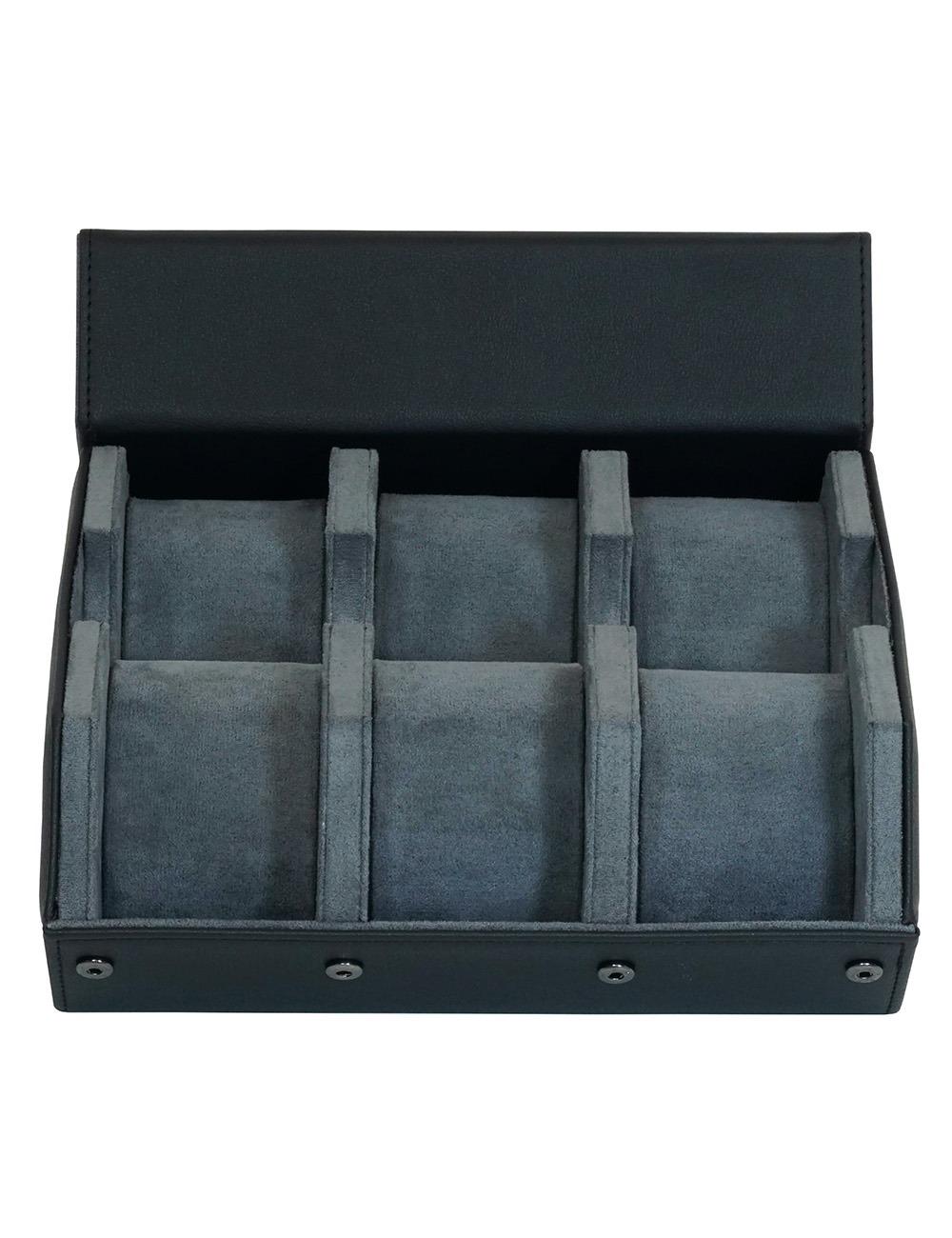 Rothenschild Watch Storage Box Black-Grey RS-3178-6-BL-GY