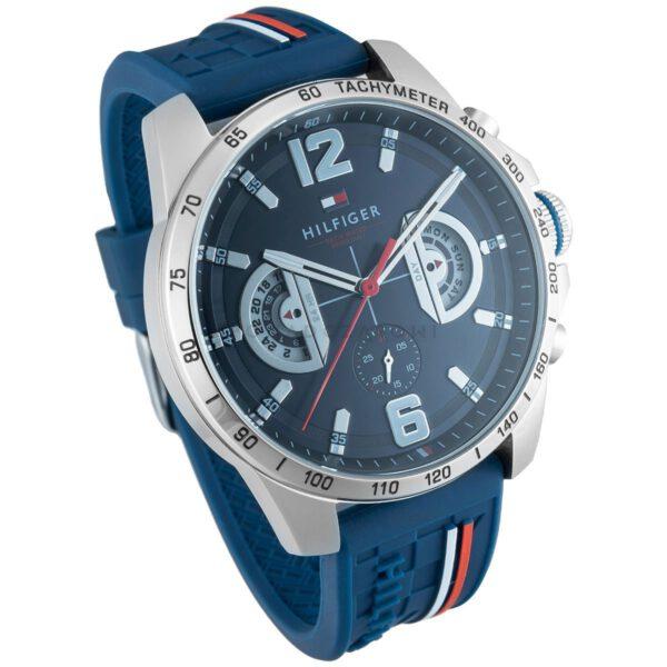 Tommy Hilfiger 1791476 Decker srebrny na niebieskim pasku