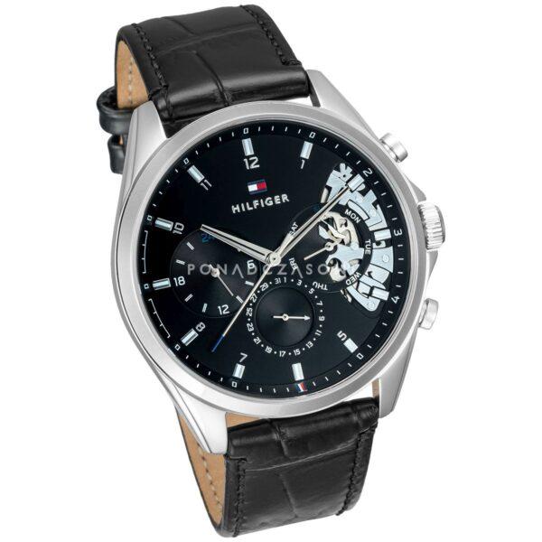 Tommy Hilfiger 1710449 Baker Open Heart srebrny na skórzanym pasku