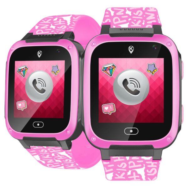 Smartwatch KiDiZ Fiber różowy z funkcją dzwonienia