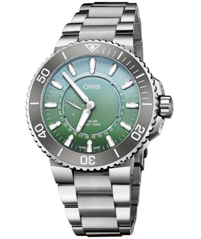 Oris 74377344197-SET Aquis Date Edycja Limitowana